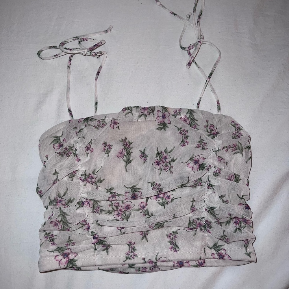 Cute floral crop top